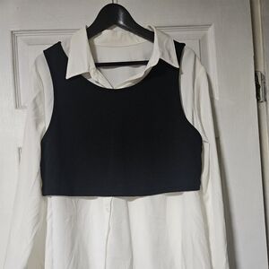 SHEIN 2 in 1 Top With Vest